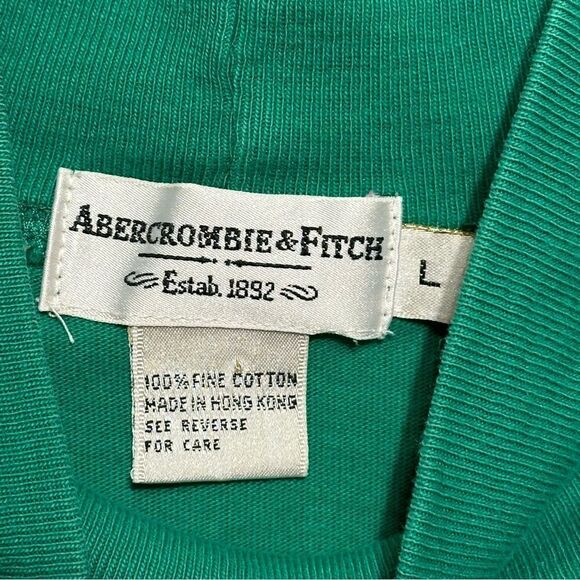 Abercrombie & Fitch Celtic Green Sleeveless Mock Neck Shirt Adult Size Large - Picture 2 of 6
